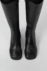 Brunildha Off Black Tall Boots | Miista | Designed & Handmade in Europe