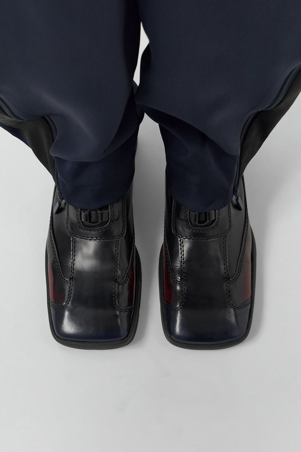 Shila Black Heeled Burgundy Brush Off Sneaker | Miista | Designed & Handmade in Europe