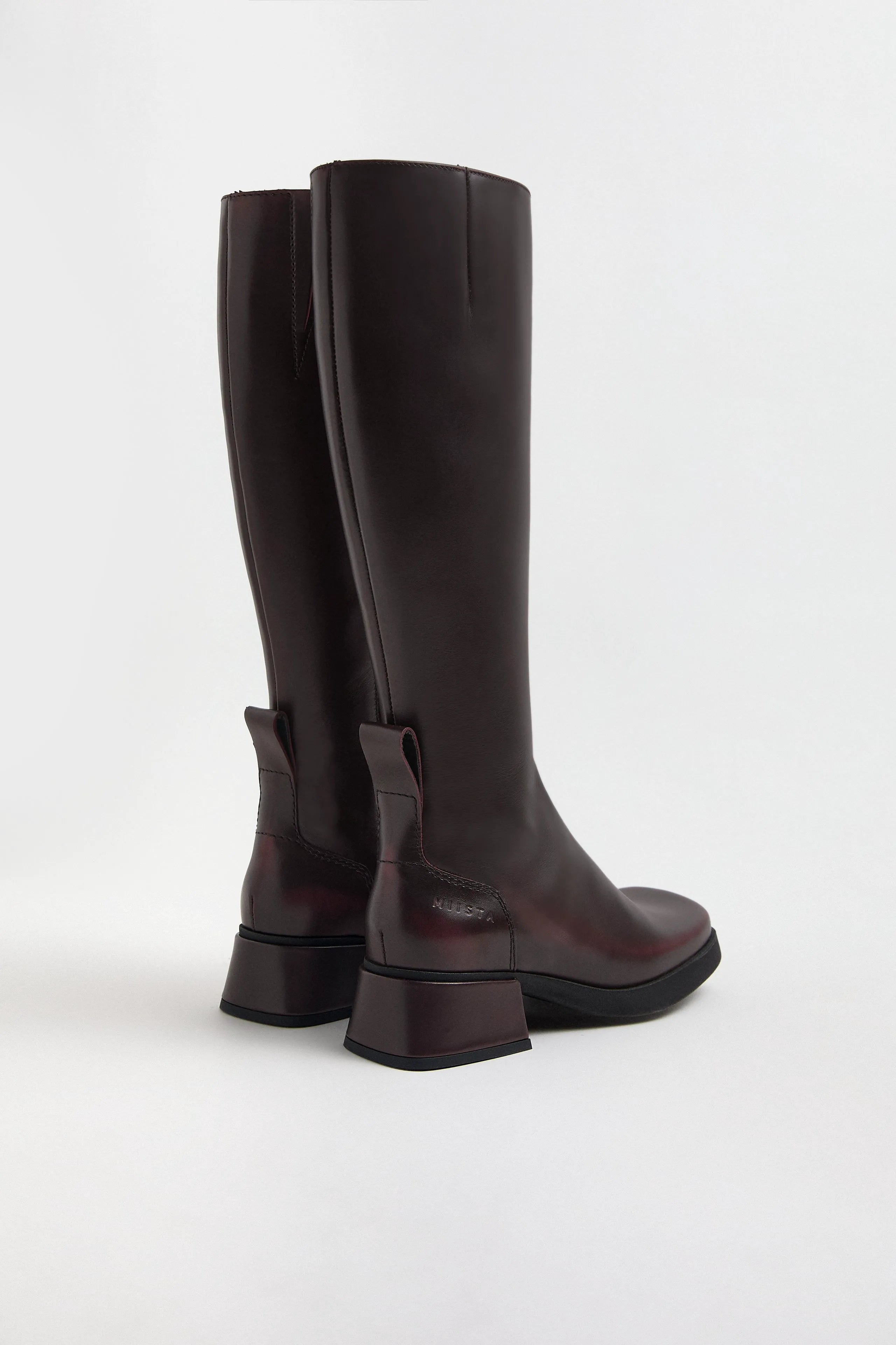 Brunildha Boots - Burgundy Shiny Leather | Miista | Designed & Handmade in Europe