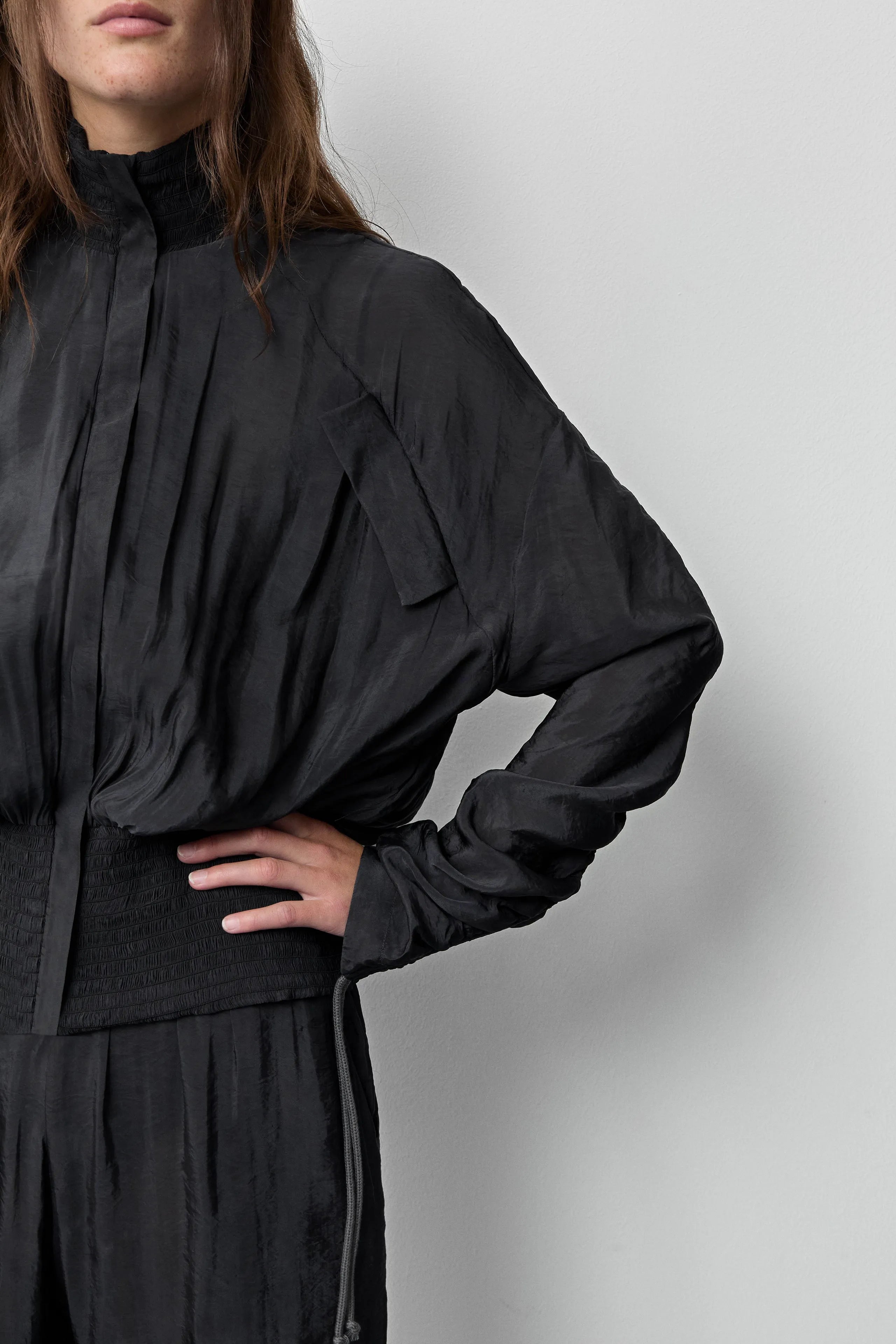 Mylla Black Zip Jacket | Miista | Designed & Handmade in Europe