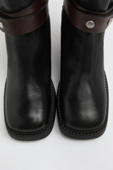 Janina Boots - Black Leather | Miista | Designed & Handmade in Europe