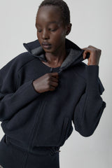 Agnes Jacket - Navy Extra Fine Merino Knit | Miista | Designed & Handmade in Europe