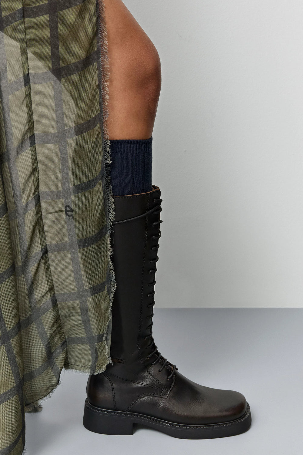Abrama Brushed Brown Tall Boots | Miista | Designed & Handmade in Europe