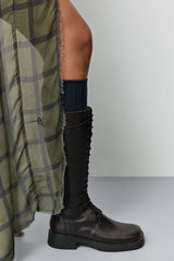 Abrama Brushed Brown Tall Boots | Miista | Designed & Handmade in Europe