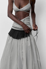 Vanny Black Sheer Ruffle| Miista | Designed & Handmade in Europe
