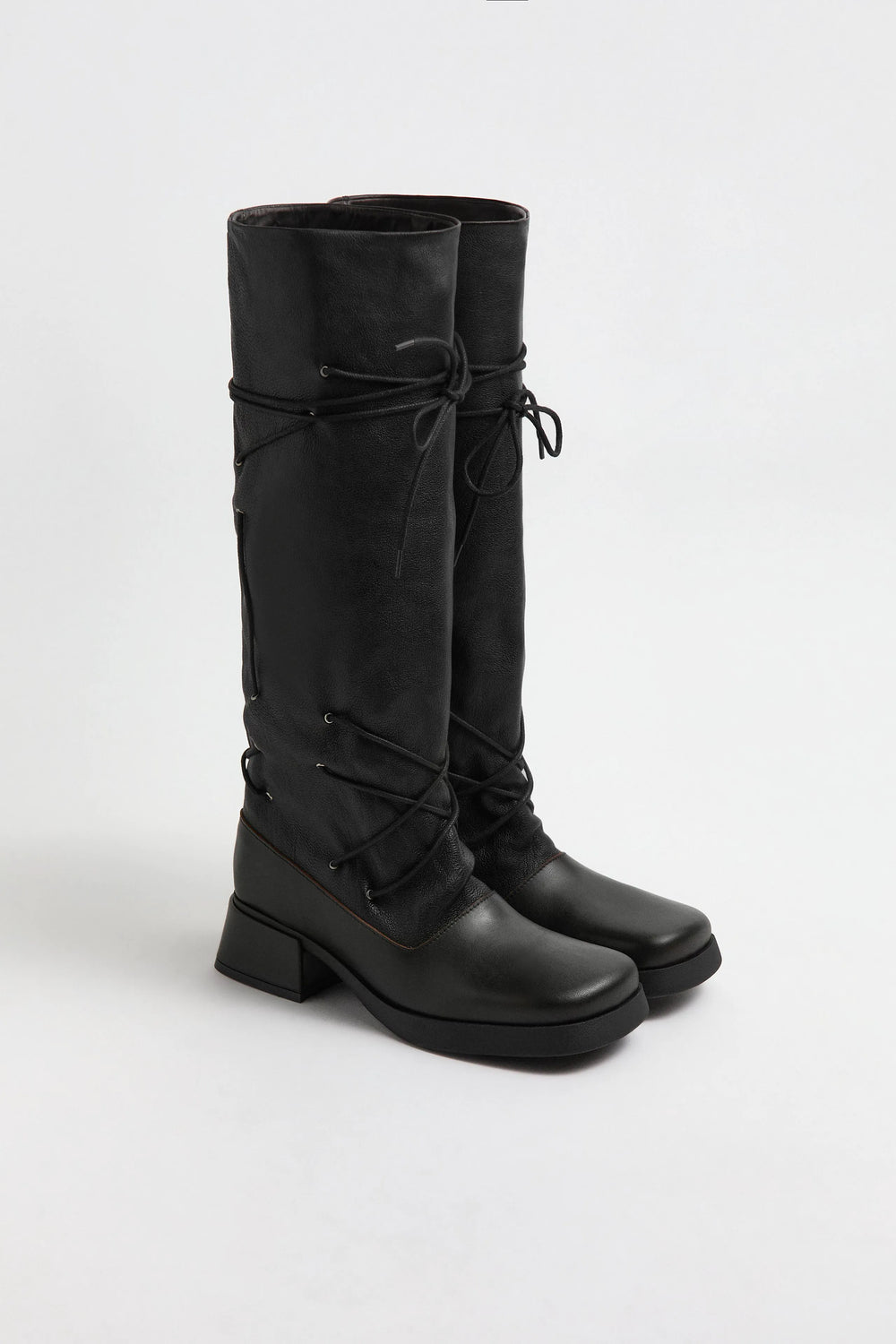 Alida Boots - Black Leather| Miista | Designed & Handmade in Europe