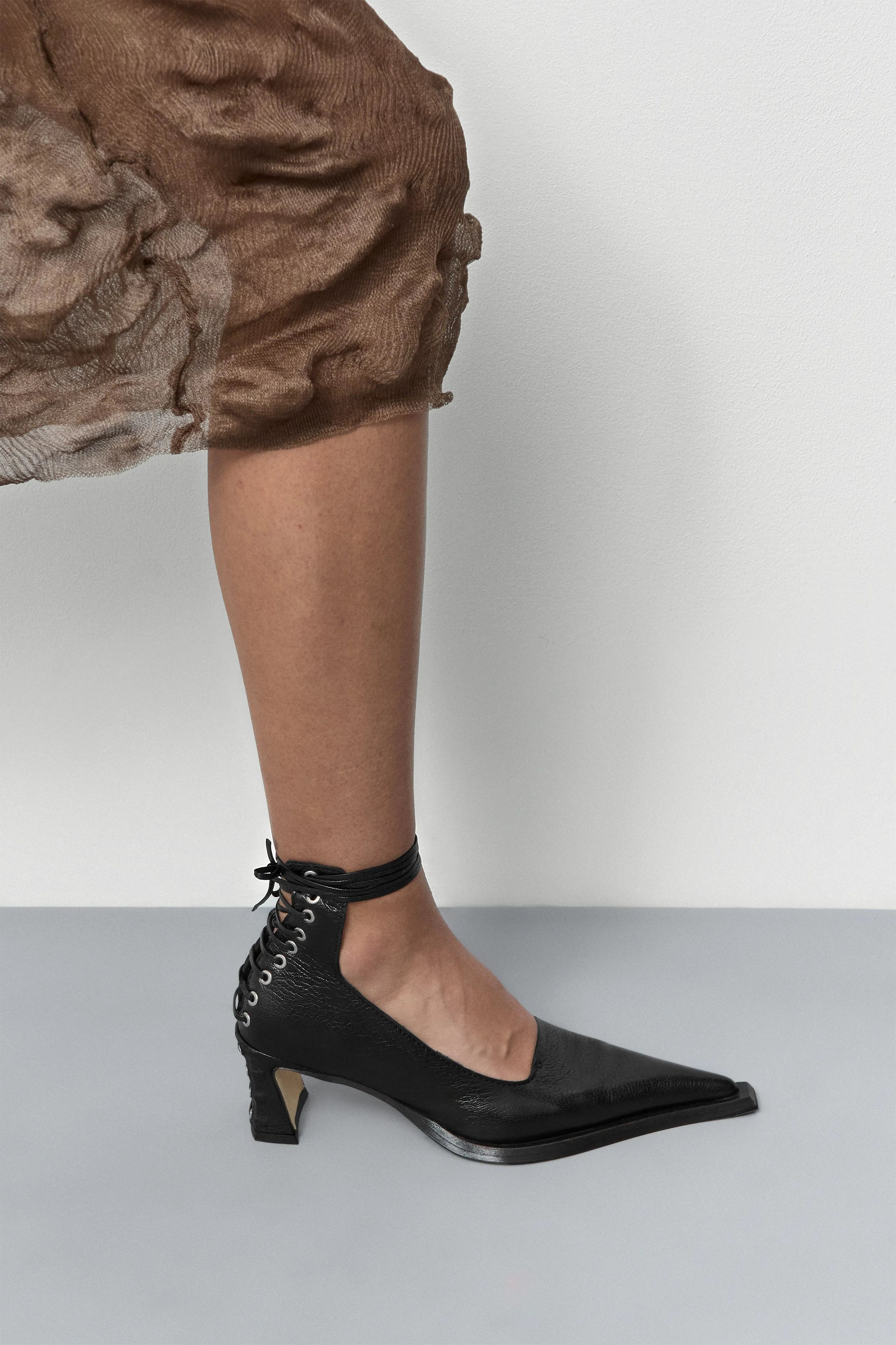 Gauri Lace Black Courts | Miista | Designed & Handmade in Europe