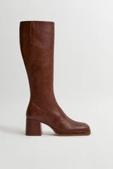 Donna Boots - Tan Grainy Leather | Miista | Designed & Handmade in Europe