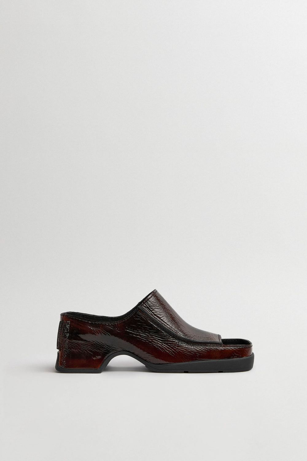 Ertha Glossy Brown Sandals | Miista | Designed & Handmade in Europe
