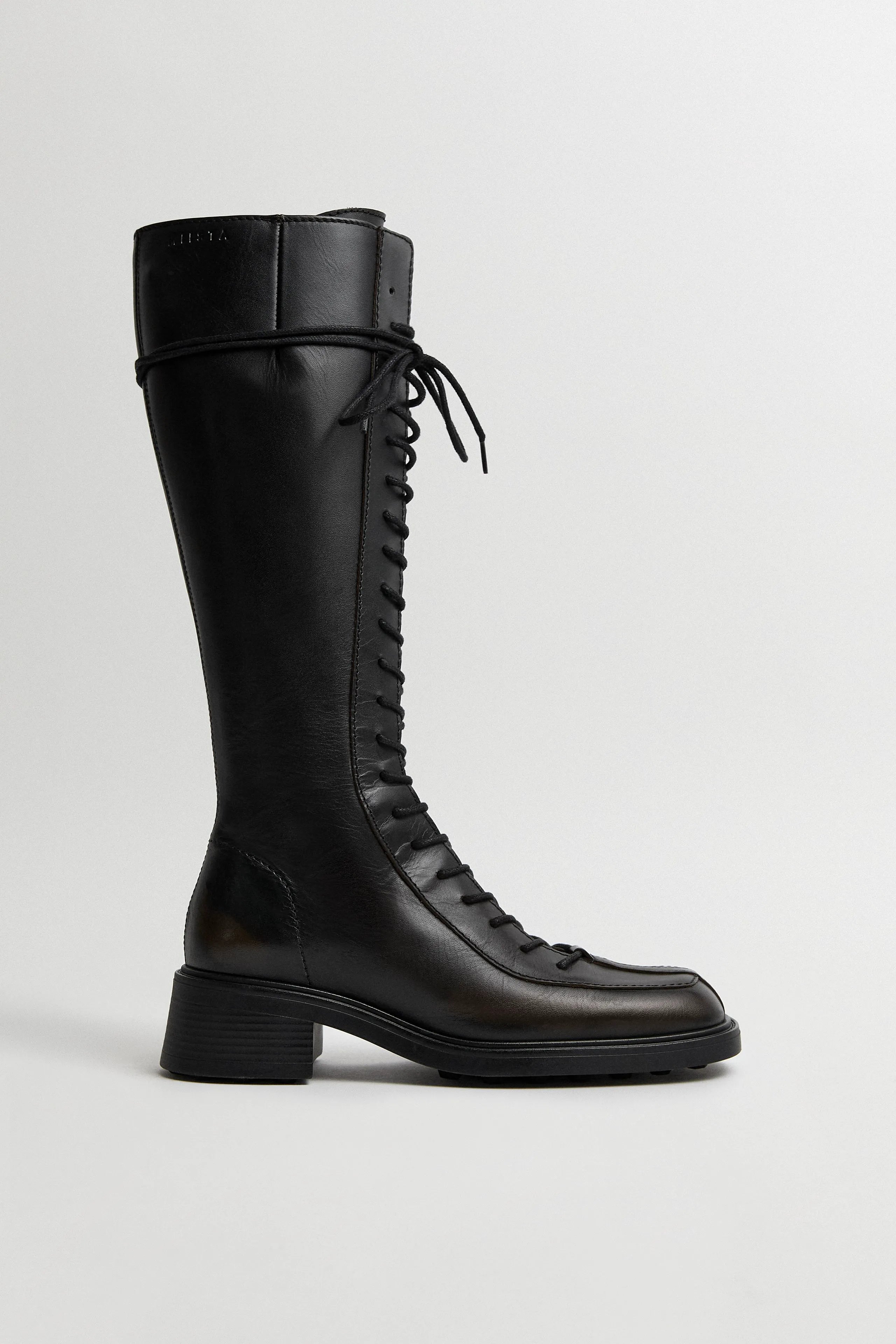 Sabryna Boots - Brown Grey Brush Off Leather | Miista | Designed & Handmade in Europe